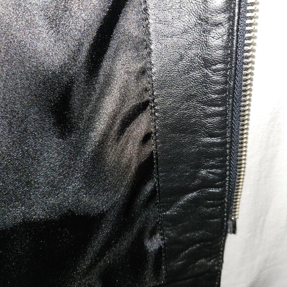 SALE NWT Custom Handmade Front Zip Leather Dress XS - Picture 8 of 15